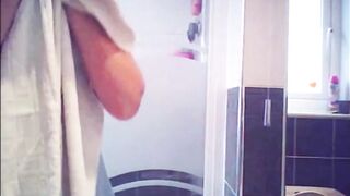 See her take a shower - sexy floppy melons and