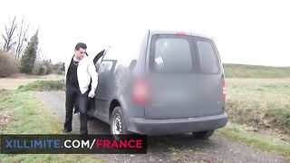 Anal sex with a hitchiker inside the vehicle trunk