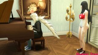 Animated ecchi Cap two jiraiya went to play the piano