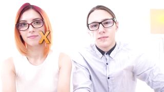Nerdy and skinny ginger worships penis and gets butt banged