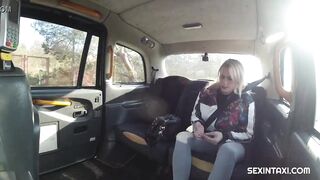 Bae blonde widow get it rough inside the taxi
