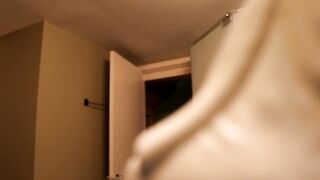 Chubby bimbos with tattoos on concealed web cam inside WC
