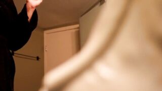 Chubby bimbos with tattoos on concealed web cam inside WC