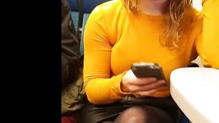 Candid stockings legs