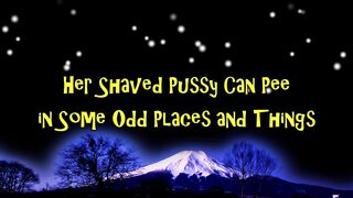 Her Bald Vagina Can Pissing inside Some Odd Places and