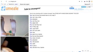 Omegle Foot Young cunt with mouth Jerk Off