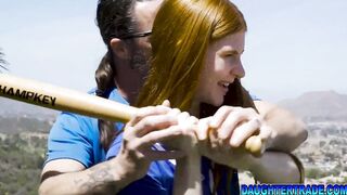 Step-Daughter swapping dads and they start sucking off their long dicks