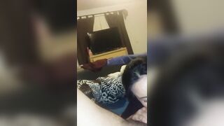 point of view hispanic dark haired mistress sucking off Penis
