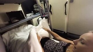 Lusty chick got's caught on a Train