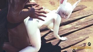 Furry Cartoon 3D - Beast and Bunny having wild sex