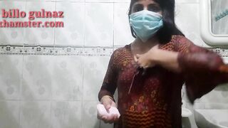 pakistani chick taking hot tub