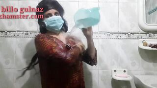 pakistani chick taking hot tub