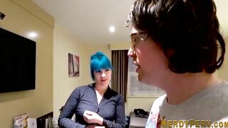 Leeds geek watches bbw with giant boobies
