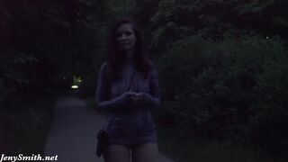 Jeny Smith. Huge Summer Walk. Nude into forest
