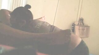Ebony Gf Eats Her Squirt