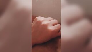 Hot cougar with huge clitoris having fun with bushy bush