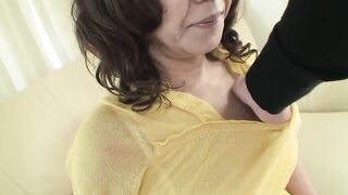 turned on japanese older amateur - jizzed unshaved cunt