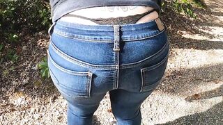 Milf Fat Booty Outdoors Whale Tail