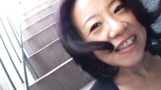 Japanese older amateur - real orgasm and jizzed