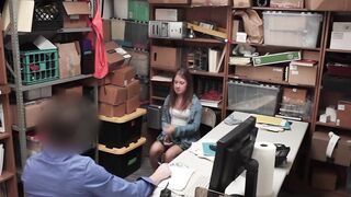 Curvy Goddess Brooke Bliss Caught Shoplifting And Taken For Interrogation