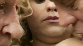 2 mature guys and a young blonde cunt with mouth
