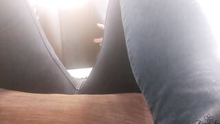 Freaky sluts Masturbte Right inside Airport Restroom
