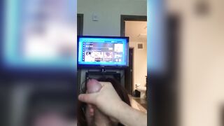 Filthy Hoe Gags on Cock