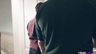 Blonde 19 year old gets a rough pounding from behind inside with