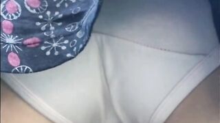 Up skirt flashing cotton lingerie pose