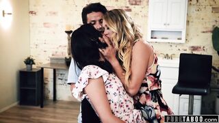 19 Year Old Turned On By Three-Way with milf Katie Morgan and Her Date