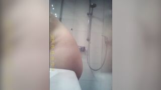 Goddess 18 yo with Bae body into shower