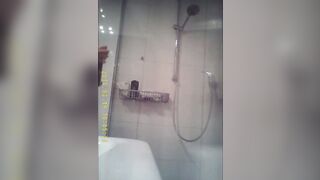 Goddess 18 yo with Bae body into shower