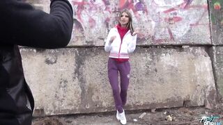 Gina Gerson and her first outside, twat nailed and facial