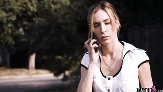 Young blonde Aiden Ashley gets valuable lessons inside business