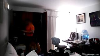 groping long breasted maid while she works