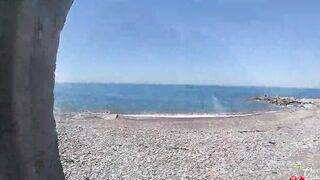 Banged into Twat and Mouth and Facial on Outside Beach