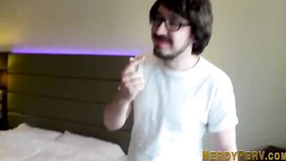 Yorkshire nerds cum spray penis blowing brits