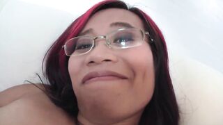 oriental Cougar piss on her first porn casting