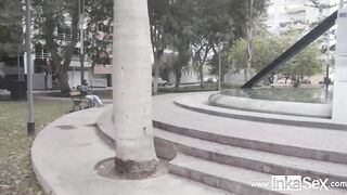 COLOMBIAN TOURIST lady asks for help to take pictures