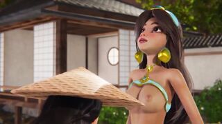 Disney Futa - Raya gets creampied by Jasmine - 3D