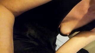Nipple Slip Braless fiance, forgots nipples out