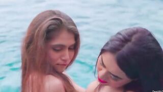 Great excited girls fuck at pool