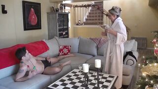 Christmas party with milf