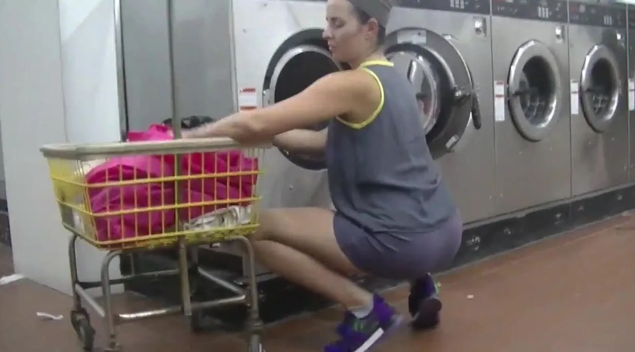 Love4Porn.com Presents Helena Price Outside Laundry Upskirt Flashing Tease!  Exhibitionist mom Vs