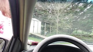 She makes love to her windshield!