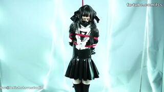 Fx-tube com Pvc dyke adorable maid fetish play part one