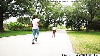 Ebony mom with a big booty gets pounded after her