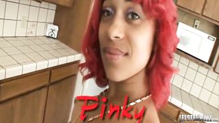 Chocolate Bombshell Pinky Blows Off Lex Steele Until He Jizzes