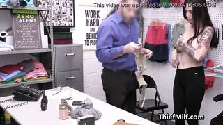 Inked cougar suspect titty fucks officer