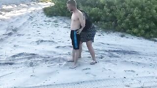 Policewoman Makes Man Strip Nude at a Outside Beach ENM